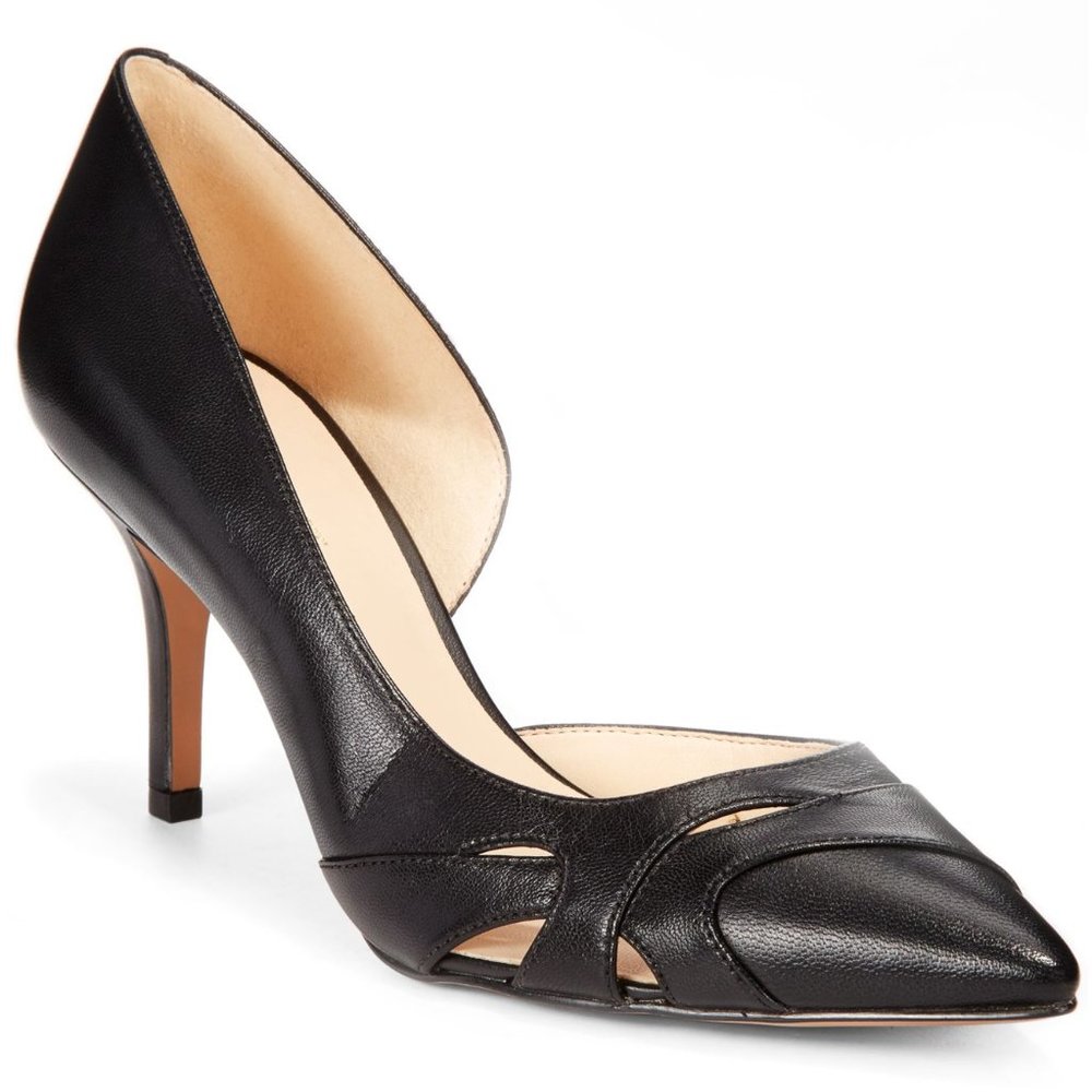 Nine West Kismet Black Leather Heels